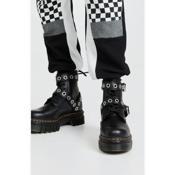 Dr Martens AUDRICK Hardware Leather Platform Boots Women's SOFT COMFORTABLE  10L - Picture 16 of 16